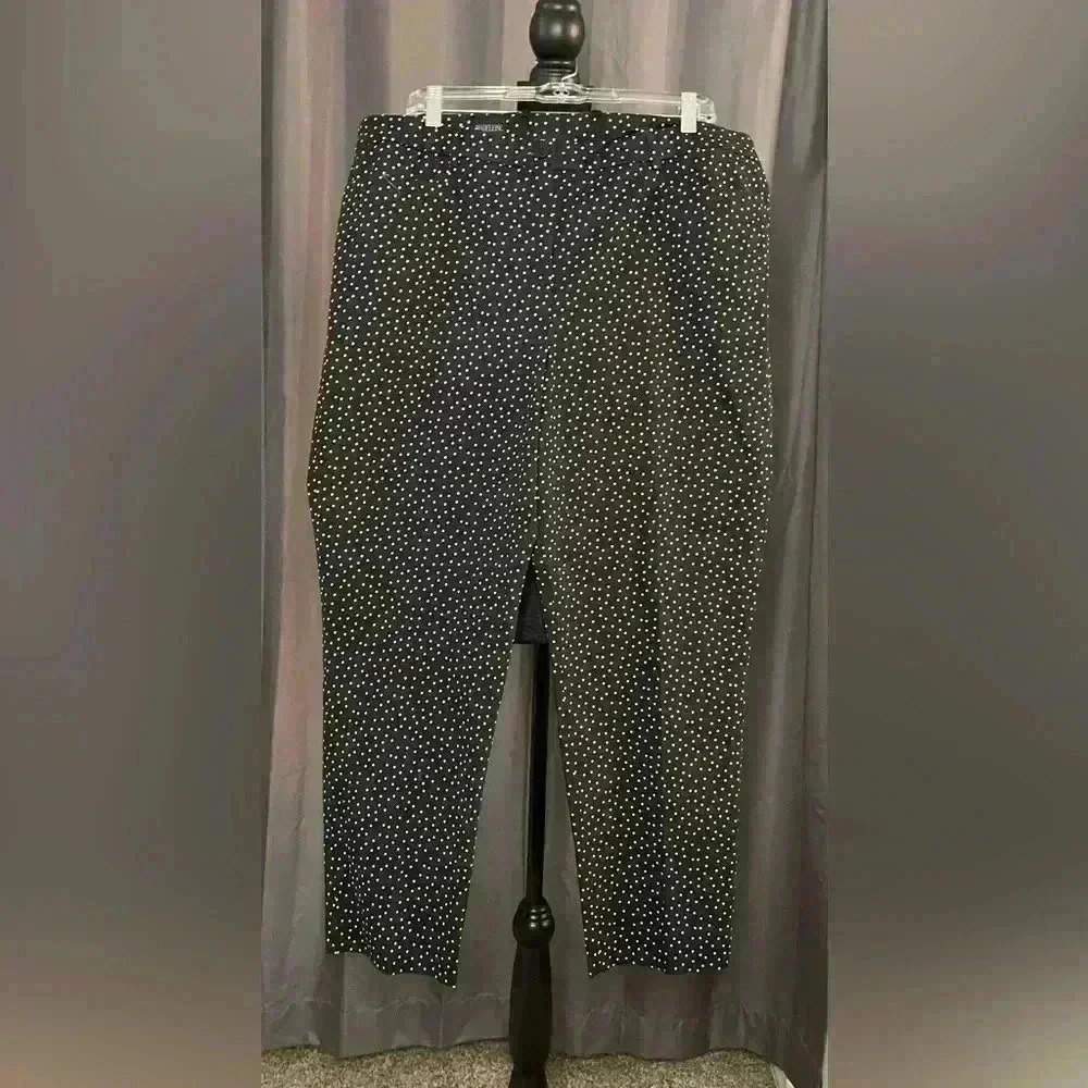 59. Madeleine Black and White Polka Dot Chinos, Size 18, EUC